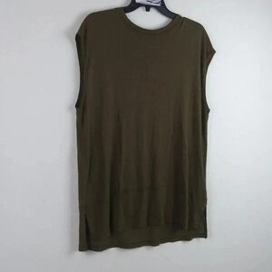 WE THE FREE|Olive Green Sleeveless Oversized Top